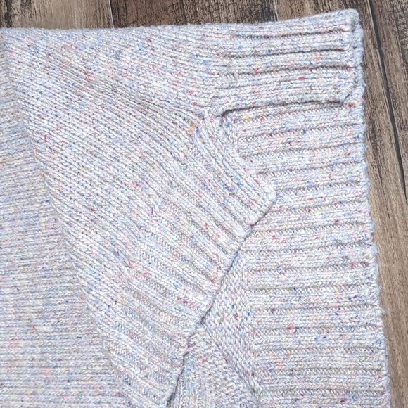 prAna Ibid Sweater Knit Wool Silk Blend Tunic Top Multicolor Speckled Tan XL - Picture 8 of 11